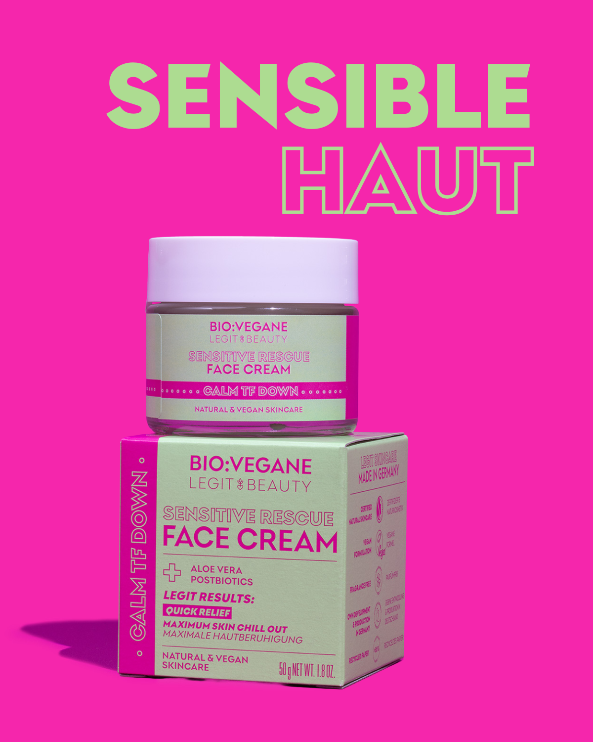 SENSITIVE RESCUE FACE CREAM BIO:VEGANE