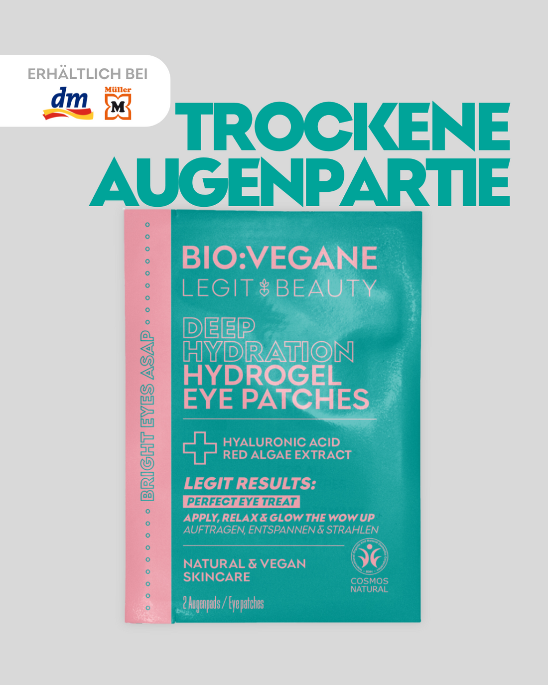 DEEP HYDRATION HYDROGEL EYE PATCHES BIO:VEGANE